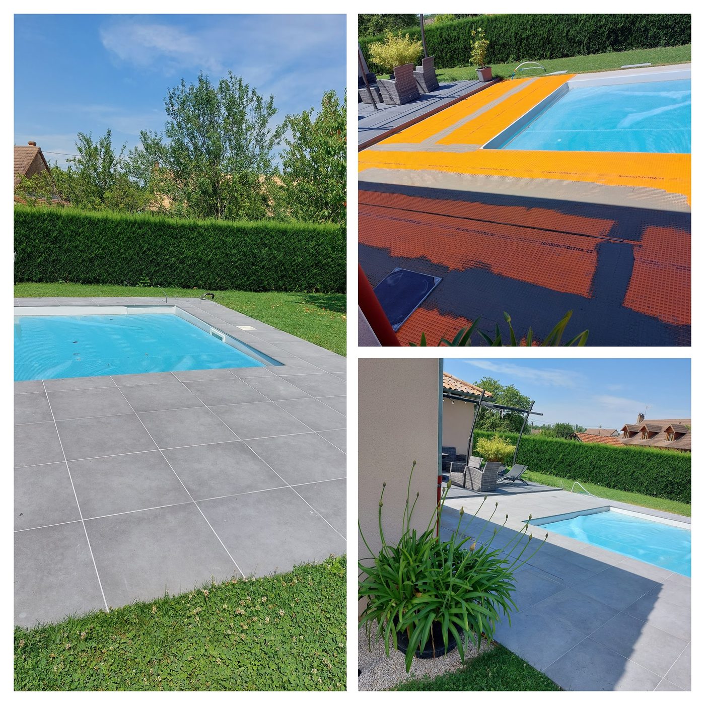 Bordure de terrasse de piscine